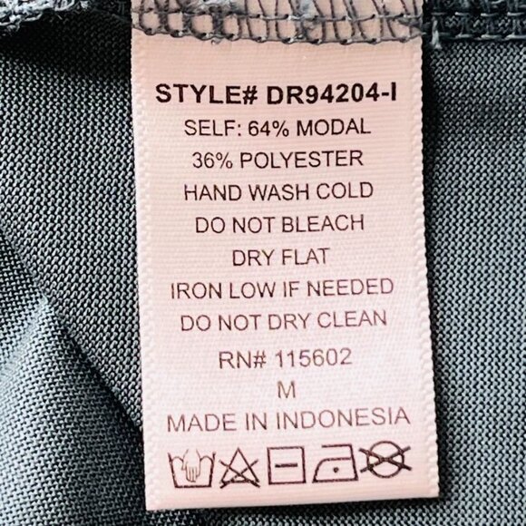 Lush V Neck T Shirt Dress Size M Green Mini Casual Modal Blend Soft Comfy - Picture 9 of 9